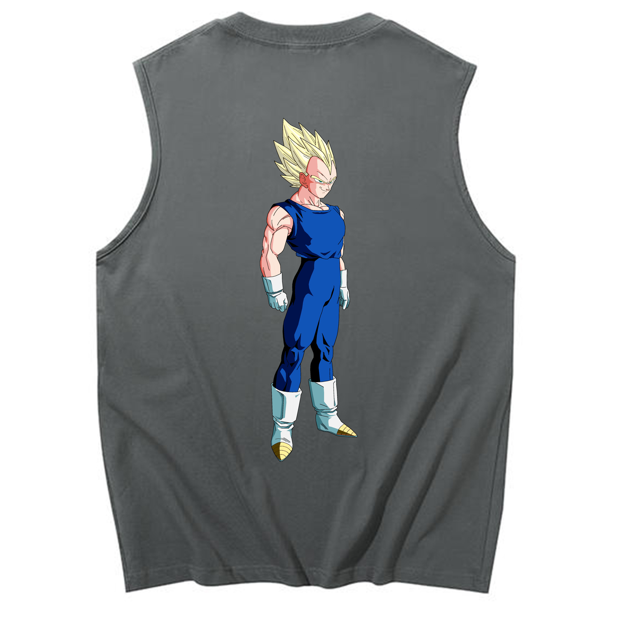 （画像用） ドラゴンボール ベジータ四世（Bejīta Yonsei）DRAGON BALL Vegeta IV コットン100％タンクトップ（背面プリント）